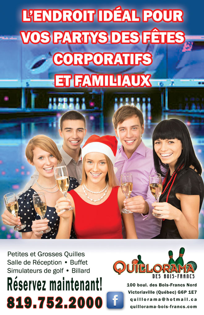 Quillorama des Bois-Francs Partys des Fêtes et corporatifs